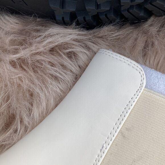 ZBY Lug Sole Ankle Boots Pull on Chunky Chelsea Combat Platform - Picture 6 of 11